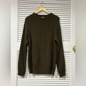 TIMBERLAND Brown Ribbed Crewneck Sweater Size Medium